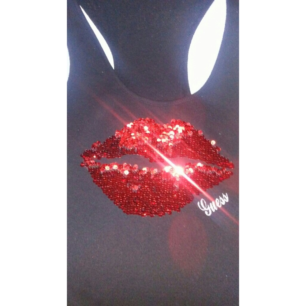 SEQUIN LIPS TANK